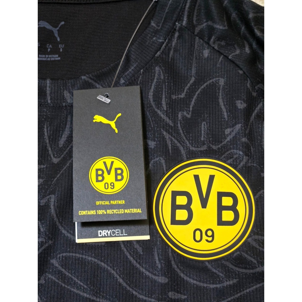 Puma Borussia Dortmund Warm-up Soccer Jersey Men's S Black NWT - Picture 6 of 14